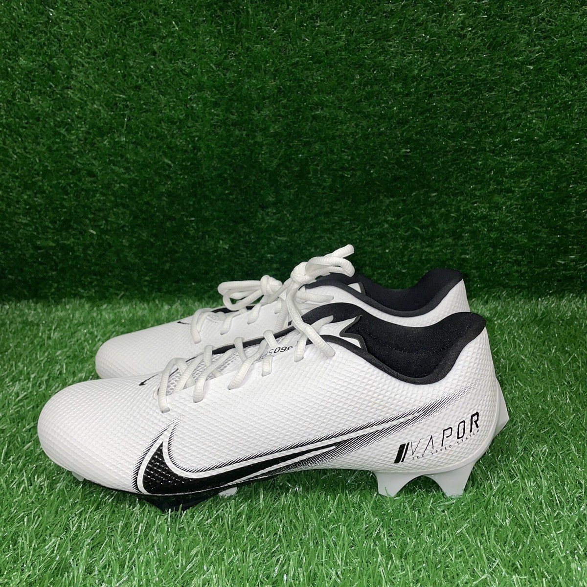 Nike Vapor Edge Speed 360 Football Cleats White Black Size 