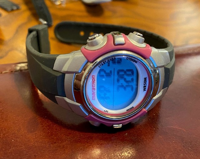 Women's Timex Marathon Sports Watch, WR to 50M, Pink and Gray | eBay