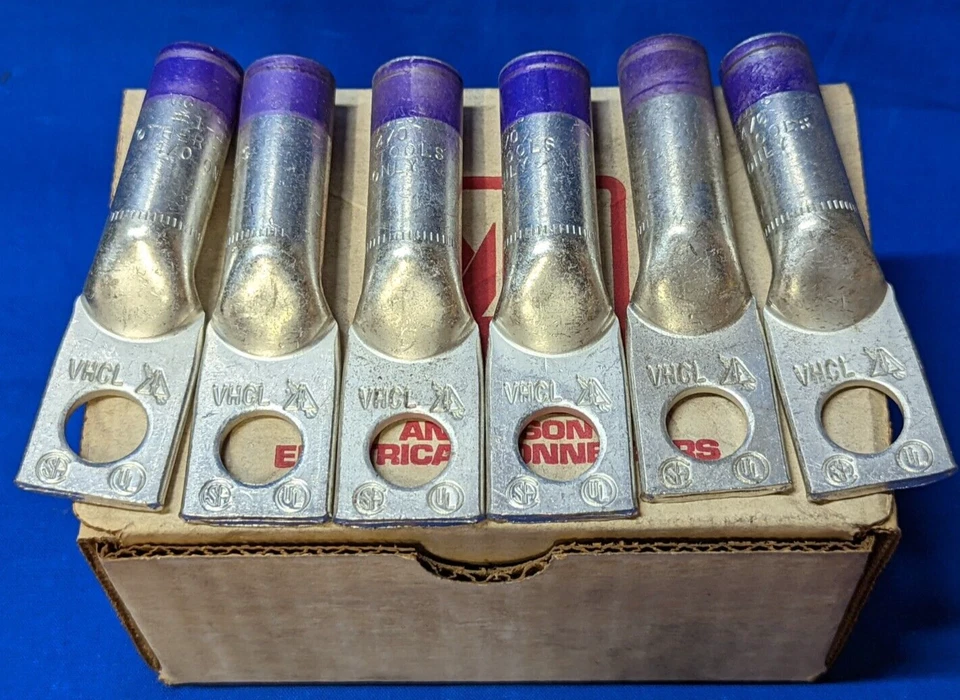 SQUARE D 2 HOLE COMPRESSION TERMINAL (LONG BARREL)  (BOX OF 6) - Image 2 of 4