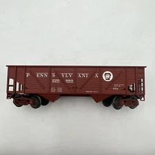 ATLAS O GAUGE PENNSYLVANIA #220889 50 TON WAR EMERGENCY HOPPER W/COAL LOAD EUC!