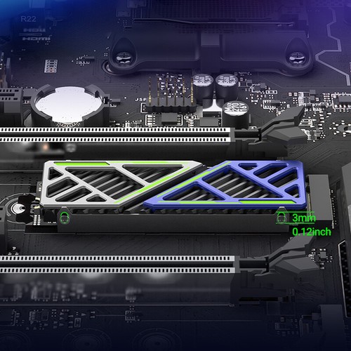 SSD Heatsink Magnesium Aluminum Alloy NVME NGFF Radiator PC Efficient Cooler BK - Afbeelding 11 van 12