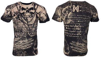 Affliction Tattoo T-Shirts For Men Affliction Men's T-Shirt - Xtreme Couture Long View Tattoo Biker Design In S-5XL Black Biker MMA Graphic T-shirt - Foto 12