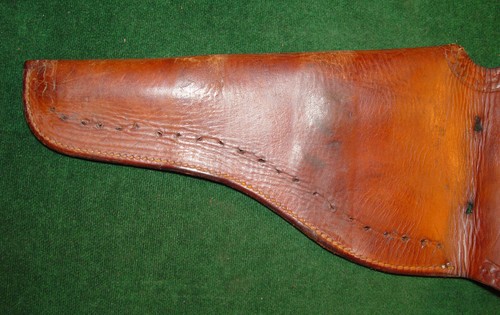 Antique Mexican Double Loop Border Carved Holster fits Colt Single Action 7 1/2" - Picture 3 of 6