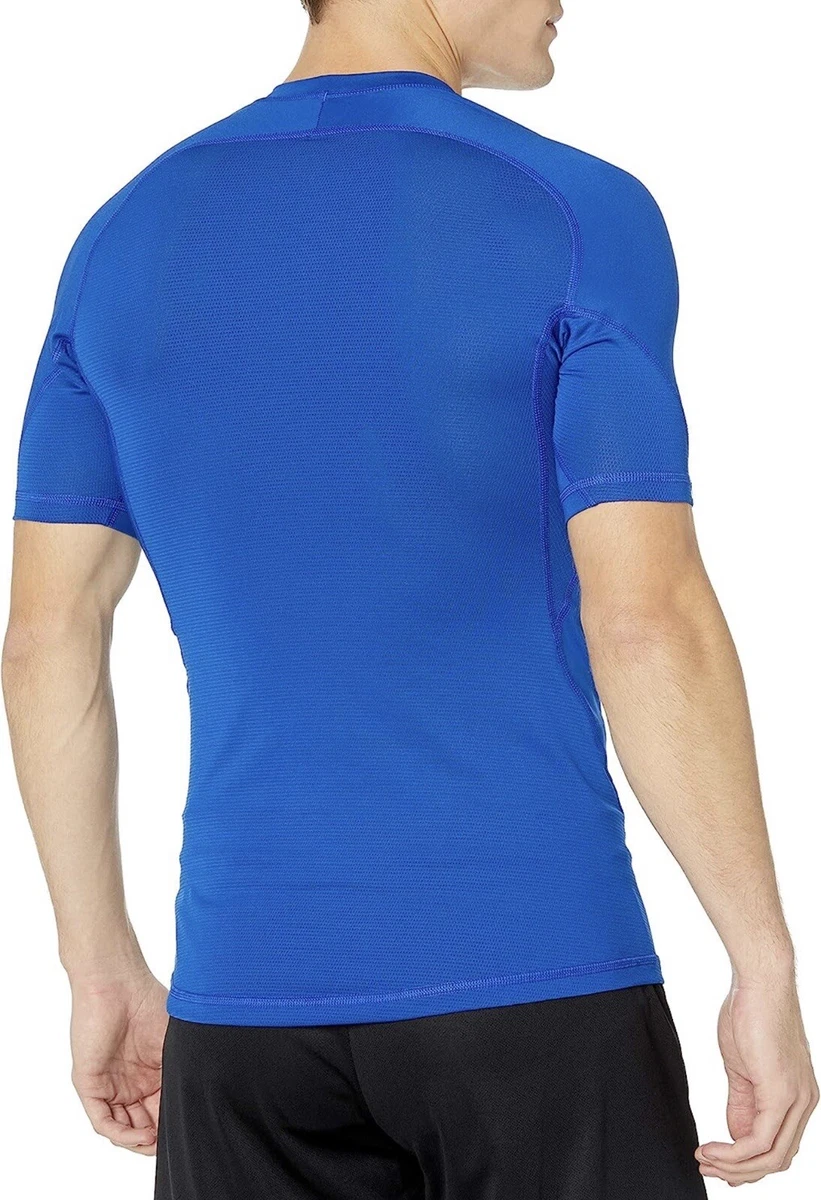 Adidas Mens Alphaskin Sport Fitted Training Athletic Royal Blue T