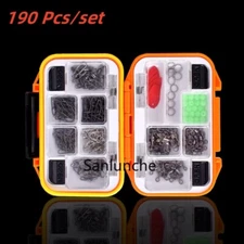 Fishing Accessories Box Kit Including Fishing Swivels Snaps Sinker Slides Beads
