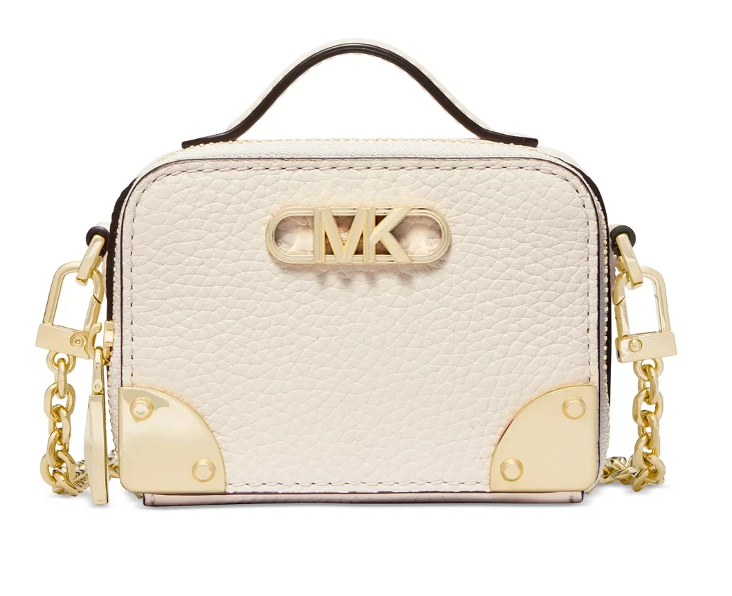 MICHAEL KORS Estelle Micro Pebbled Leather Crossbody Bag BEIGE