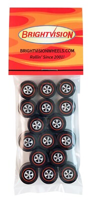 16 Brightvision Redline Wheels - 16 NEW XL US Bearing Dull Chrome Bearing Style