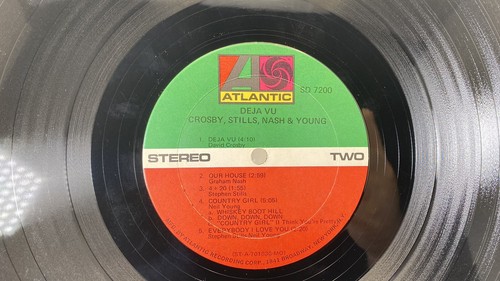 Rare 1970 US 1stPressing Crosby Stills Nash & Young Deja Vu Atlantic Rec SD 7200 - Foto 9 di 9