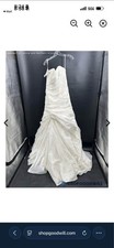 Ivory Mermaid Strapless Wedding Dress Corset Back Ruching Full-Length Size 12