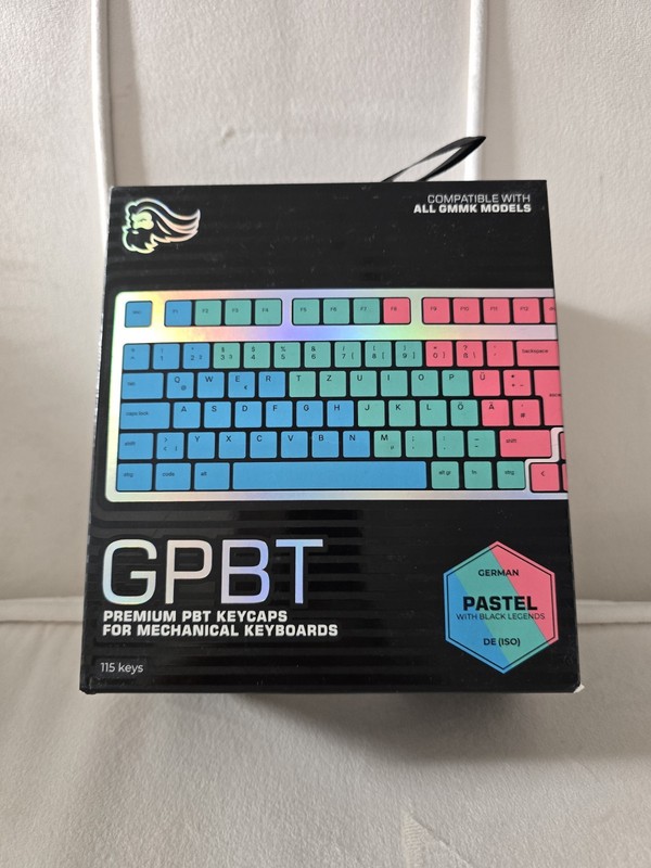 Glorious PC Gaming race GPBT Keycaps Mechanical Keyboard,115 Keys - GERMAN