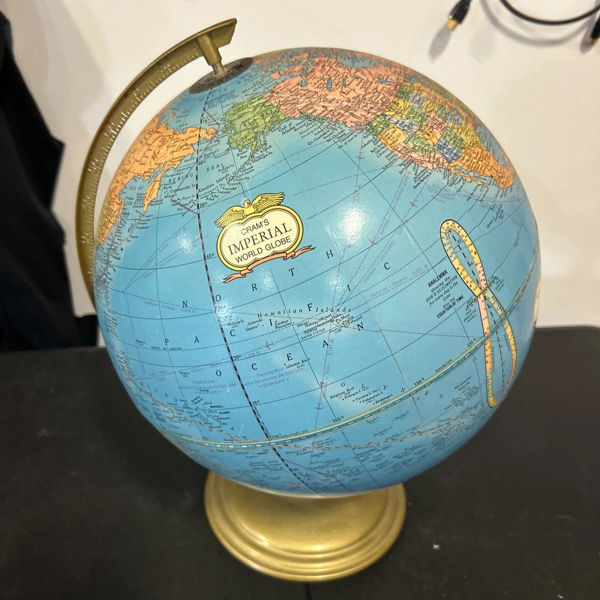 【値下中】THE E F. CRAM COMPANY社製 地球儀 George F. Cram Co. Vintage Original Antique World Globes