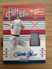 2019 Panini Leather and Lumber Pete Rose Auto /3