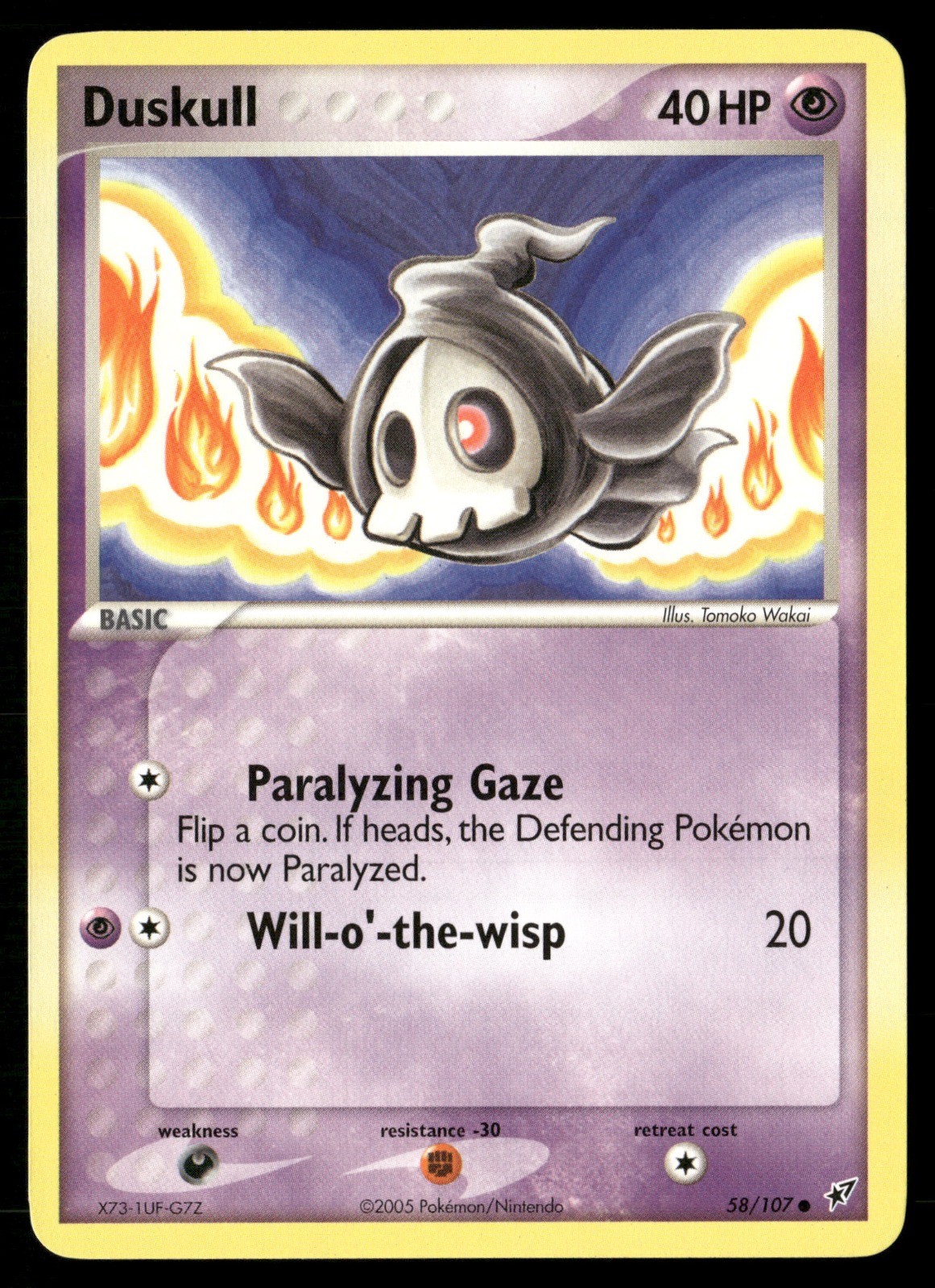 Duskull Deoxys 58/107 Light Play Common Pokemon TCG