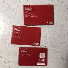 Verizon Wireless 4G LTE Certified SIM CARD Red