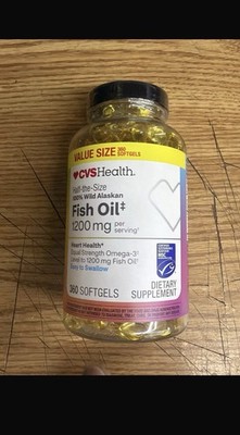 CVS Health 100% Wild Alaskan Fish Oil 1200mg Softgels, 360 ct EX 08/28