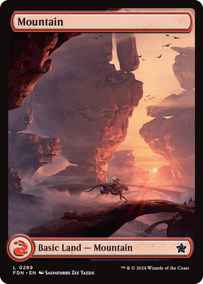 MTG - Mountain - Foundations - NM - EN - Foil