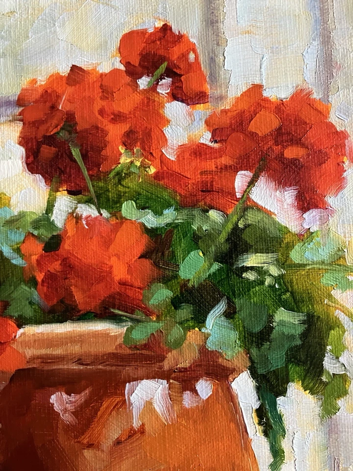 Obra de arte original en óleo sobre panel de archivo firmada por el artista enmarcada en U Foto 3 de 4