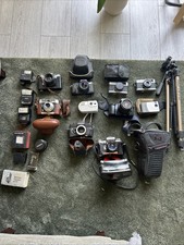 Vintage Camera & Flash Job Lot Bundle &ndash; Untested Retro Film Cameras