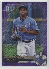 2017 Bowman Chrome Prospects Purple Shimmer Refractor Khalil Lee #BCP218 4m6