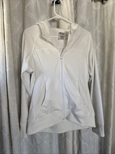 Zyia Active Jacket White Texture Wm Sz M Excellent Quality Workout Stretch