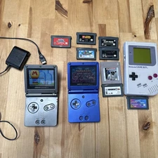 Nintendo Gameboy Advance Sp Ags 101 GRAY DS LITE BLUE LOT TESTED WORKING 