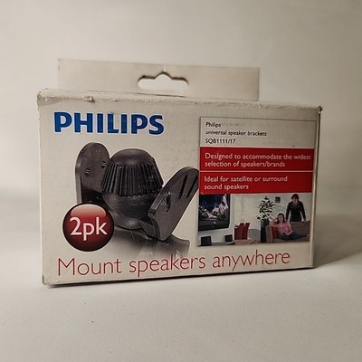 Phillips SQB1111/17 2pk Universal Speaker Bracket Kit Indoor Outdoor BRAND NEW!!