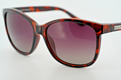 Suncloud Sashay Sunglasses Full Rim Tortoise Cat Eye Polarized Lens Lightweight