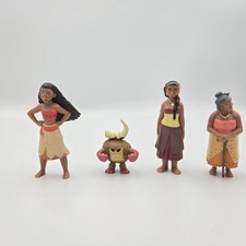Disney Moana Collectible Figures Lot of 4 Mini Figurines Cake Toppers