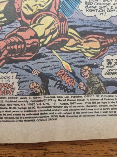 Variante de 30 centavos Iron Man #101 (Marvel Comics agosto 1977) - Imagen 14 de 16