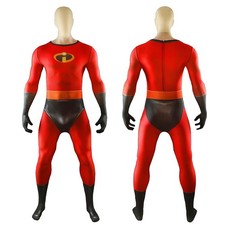 El Sr. Increíble Cosplay Mono Bob Parr Disfraz Traje Rojo Halloween Zentai
