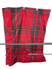 Vintage Christmas Plaid Tablecloth Red Green ...