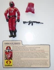 GI Joe Cobra Elite Trooper Crimson Guard & File Card 1989 Action Figure Loose