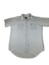 VTG 80s Wrangler Pearl Snap Short Sleeve Shirt Sz 18 XL Made in USA Western Wear