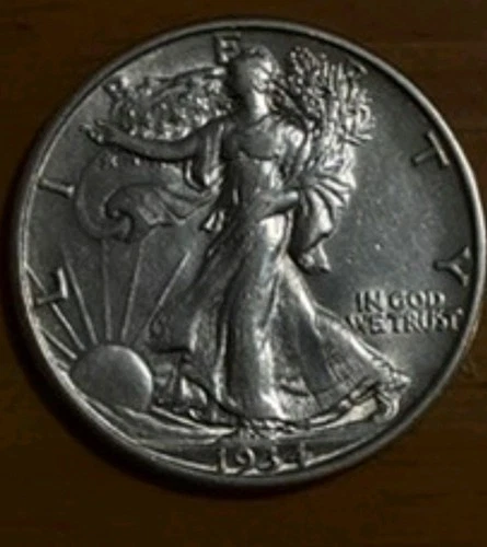 1934 Liberty Walking Half Dollar 50C  au unc nice luster