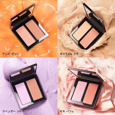 shu uemura 3D cheekmate / 4 shades duo palette low chroma pastel colors