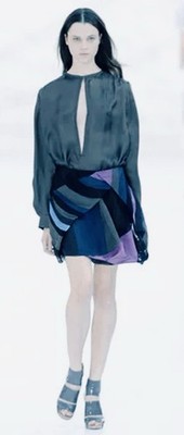 Chloe 2008 S/S Runway Vintage Whimsigoth Chiffon Mini Skirt