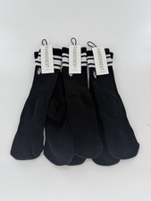 3 Pairs NEW Free People Movement Logo Stripe Tube Socks Black Lucky Honey