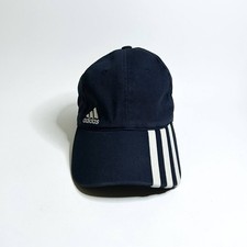 Vintage 2006 Adidas 3-Stripes Baseball Cap Navy Blue 100 Cotton Hat Retro Y2K