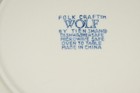 1 VINTAGE FOLK CRAFT "WOLF' ROUND 12" PLATTER — photo 4