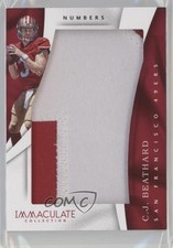 2017 Panini Immaculate Numbers 34/50 CJ Beathard #IM-CB Patch 0c3