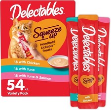 Hartz Delectables Squeeze Up Interactive Lickable Cat Treat 54 Count