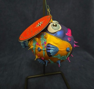 Christopher Radko All Puffed Up Puffer Fish Ornament