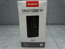 Kwikset SmartCode 270 Matte Black Touchpad Single Cylinder Electronic Deadbolt