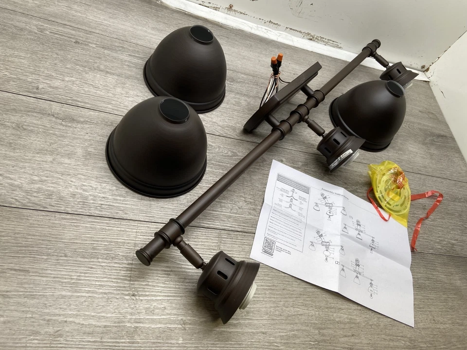 Golden Lighting 3602-3SF RBZ-RBZ Duncan 3 Light 35"W Fixed Rail Ceiling READ** - Image 2 of 4