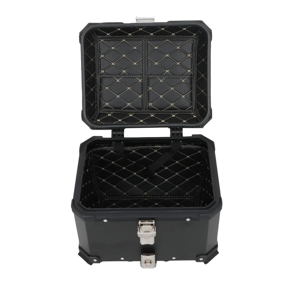 Aluminum 45L Motorcycle Trunk Top Case Scooter Luggage Storage Tour Tail Box US - Image 4 of 4