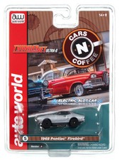 SC392A5 Auto World Thunderjet 1968 Pontiac Firebird Silver HO Scale Slot Car