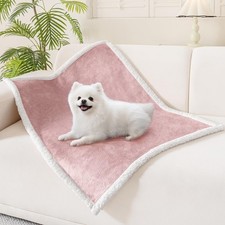 Waterproof Blanket Throw for Large Dogs Cats, Soft Reversible Dog Blanket for...