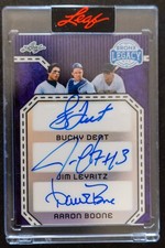 2025 Leaf Bronx Legacy Triple Autographs Dent/Leyritz/Boone #TA-1 1/6