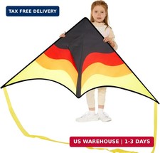SYNCFUN Large Delta Kite Gradient Yellow- Easy to Fly for Kids and Adults, Beach