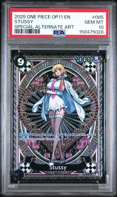 Stussy OP07-085 2025 One Piece EN Special Alternate Art OP11  PSA 10 MINT